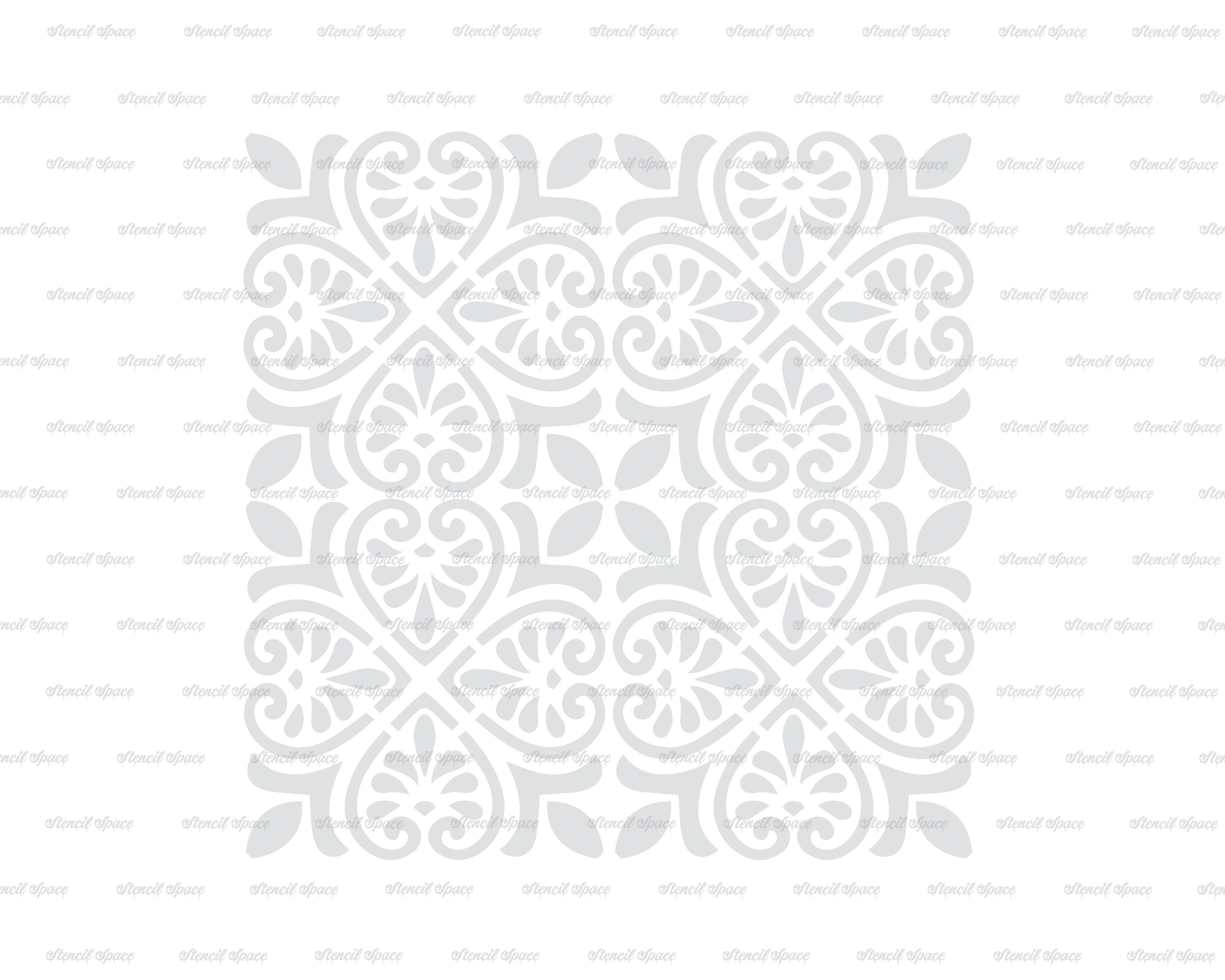 Spanish Tile Stencilstencil for Paintingtile Stencilwall Etsy