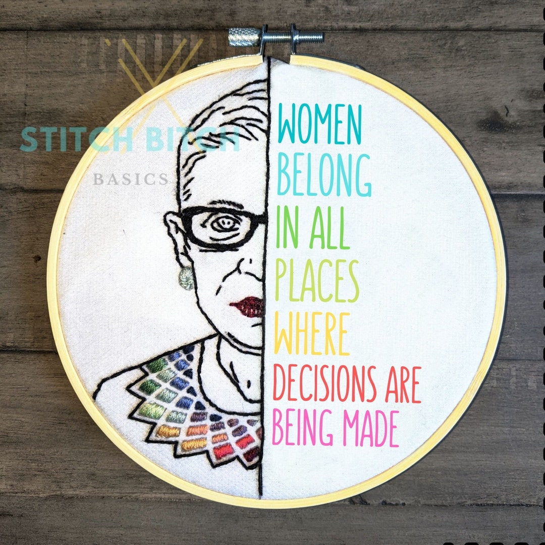 Embroidery Pattern - Stich & Stich Dissolvable Pattern - RBG Women ...