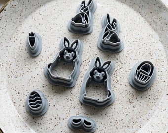 Easter Bunny Cutter Pack - Clay Cutter For Polymer Clay, Clay Cutter, Clay Earring Cutters, The Clayful Co