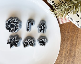Pack d'emporte-pièces festif de Noël - emporte-pièce pour pâte polymère, emporte-pièce de Noël, emporte-pièces pour boucles d'oreilles en argile de Noël, The Clayful Co