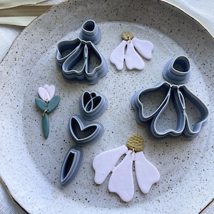 Spring Flower Cutters Pack - Clay Cutter For Polymer Clay, Polymer Clay Cutter, Clay Earring Cutters, The Clayful Co,