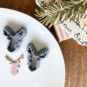 Reindeer Cutters - Clay Cutter For Polymer Clay, Christmas Clay Cutter, Christmas Clay Earring Cutters, The Clayful Co
