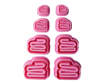 Loopy Swirl Cutters - Clay Cutter For Polymer Clay, Clay Cutter, Clay Earring Cutters, The Clayful Co