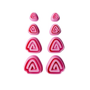 Triangular Swirl Cutters - Clay Cutter For Polymer Clay, Clay Cutter, Clay Earring Cutters, The Clayful Co