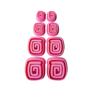 Square Swirl Cutters - Clay Cutter For Polymer Clay, Clay Cutter, Clay Earring Cutters, The Clayful Co