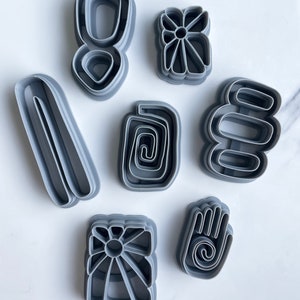 Cortadores de arcilla polimérica – The Clayful Co Cat Pack Set de 3 –  Cortador de plástico para hacer joyas y formas de pendientes