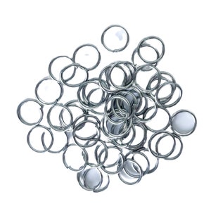 7mm Surgical Stainless Steel Jump Rings - 304 Stainless Steel - Split -  20 Gauge, 7mm x 0.8mm for Jewelry Making, Bulk