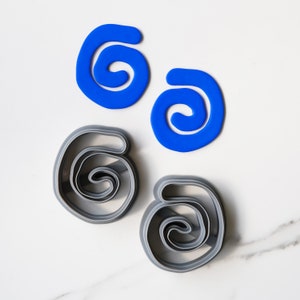 Hurricane Swirls Cutters - Clay Cutter For Polymer Clay, Clay Cutter, Clay Earring Cutters, Organic Shapes, Unique Cutters, The Clayful Co.