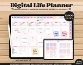 Digital Life Planner, Digital iPad Planner, Notability Planner, Goodnotes Planner, Cute Notebook, Undated Digital Planner 2025 2026 Stickers