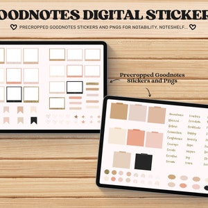 Vision Board Digital Stickers, Goodnotes Precropped Stickers, Digital Planner Stickers, Boho Stickers, iPad Digital Journal Stickers