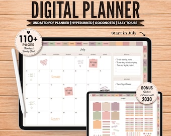Academic Planner 2026, Digital Calendar, Weekly Planner, Undated Digital Planner, Goodnotes Planner, Mid Year Planner 2027, iPad Planner pdf
