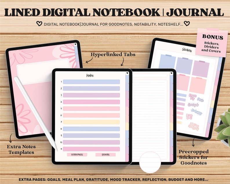 Digital Notebook Goodnotes Digital Journal Notability - Etsy