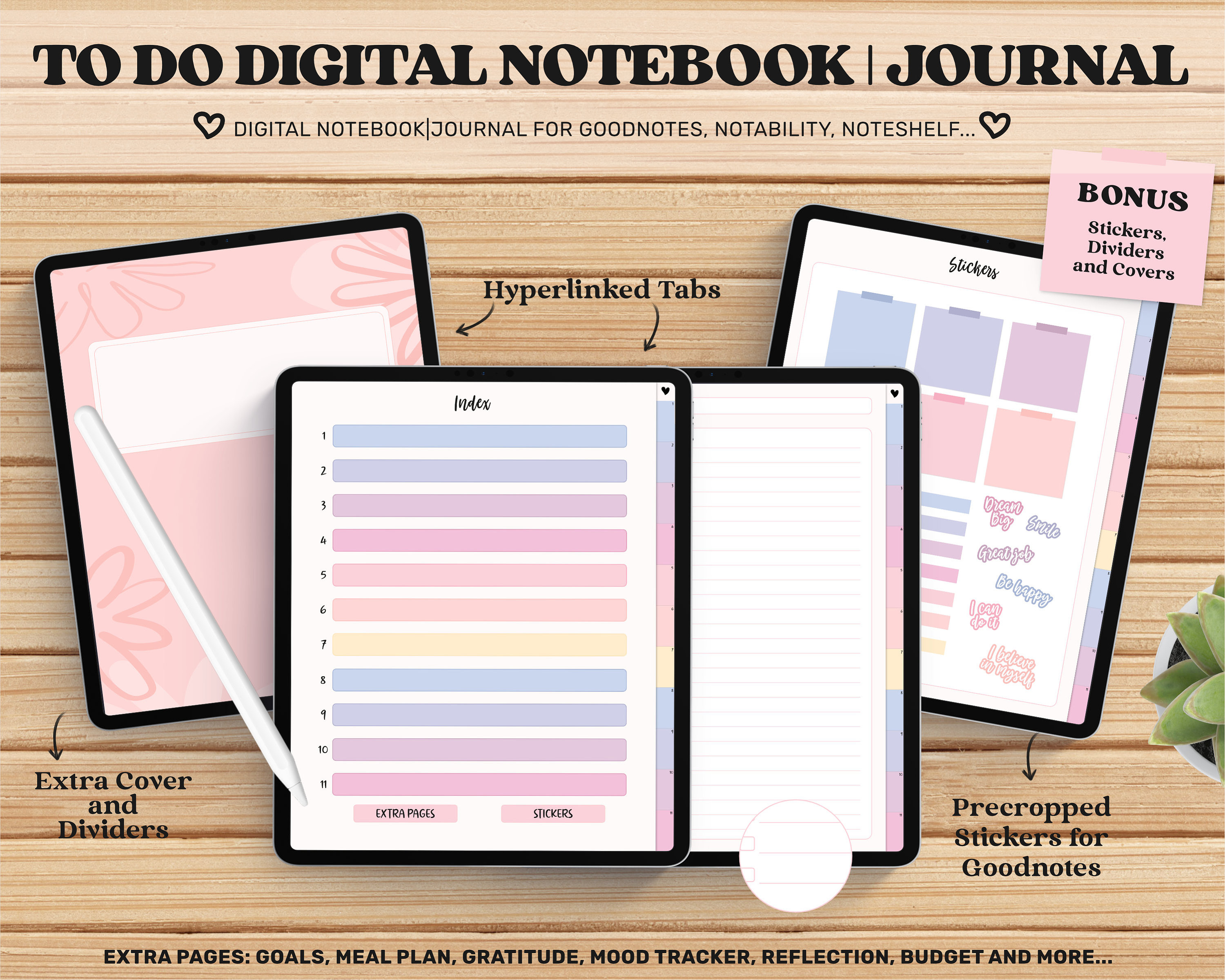 Digital Notebook Goodnotes, Digital Journal, Notability, Digital Notes ...