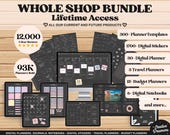 Digital Planner iPad & Android, Whole Shop Bundle, Goodnotes Planner Stickers, Digital Journal, Budget Spreadsheet, Travel Planner Itinerary