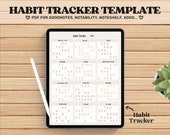 Habit Tracker PDF, Goodnotes Template, Cute Journal Tracker Pdf, iPad Planner, Daily Habit Planner, Notability, Monthly habit Tracker log