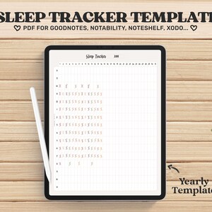 Sleep Tracker, Habit Tracker, Goodnotes Template, Editable Template, Planner Template, Digital Template, Digital Planner, Digital Download