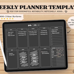 Goodnotes Weekly Planner, Undated Digital Planner, Notability Planner, iPad Planner, Goodnotes Templates, Planner Page pdf, Daily Planner