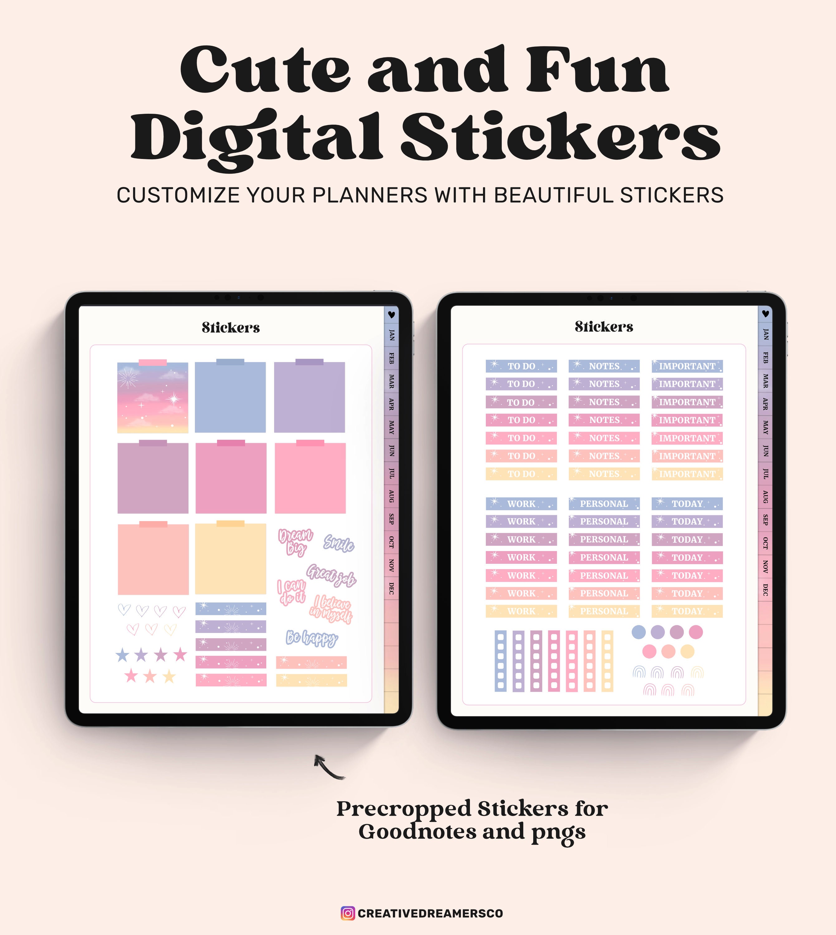 Celestial Digital Planner, Aesthetic Goodnotes Planner Pink, iPad ...