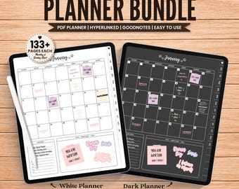 Digital Planner Bundle, Goodnotes Planner, iPad Planner, Digital Planning, Digital Journal, Digital notebook, Undated Digital Planner pdf