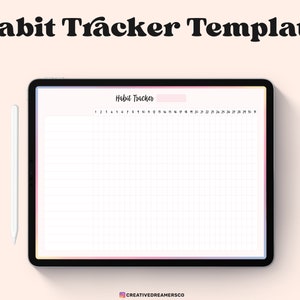 Goodnotes Template, Habit Tracker PDF, Cute Digital Journal Tracker ...