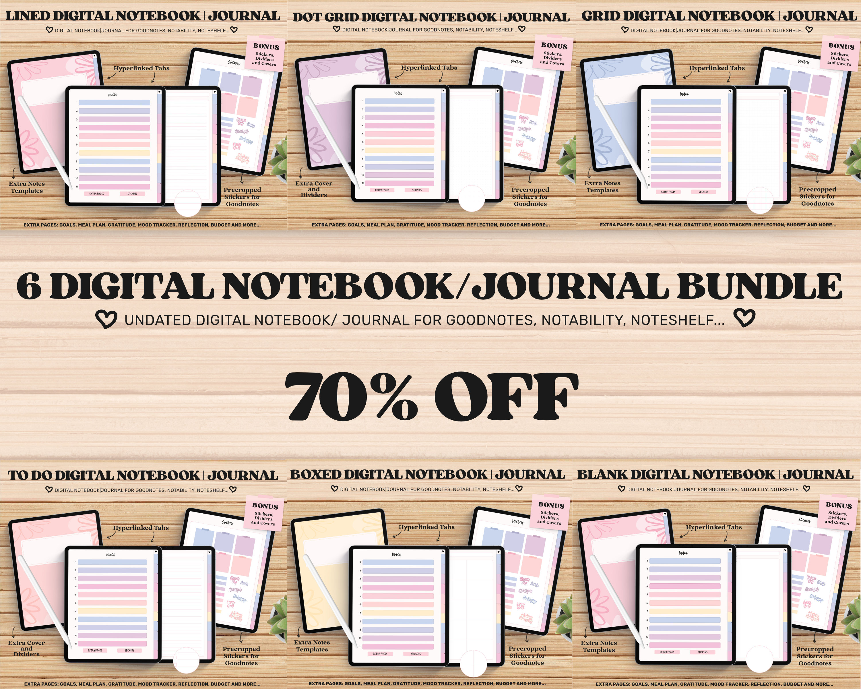 Digital Notebook Goodnotes, Digital Journal, Notability, Digital Notes ...