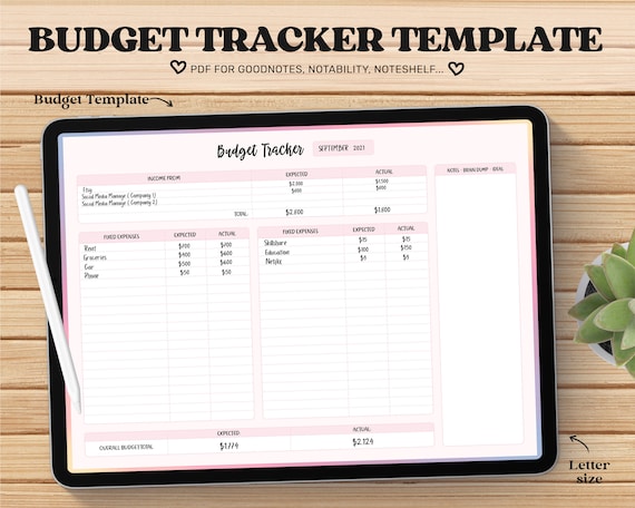 Digital Budget Planner Goodnotes Template, Digital Financial Planner,  Undated Digital Planner, iPad Pro Planner, Digital Planner, Notability -  Etsy