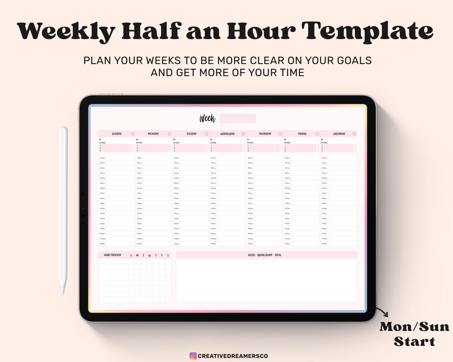 Weekly Planner Goodnotes Template Undated Digital Planner Etsy Weekly Planner Goodnotes Template Undated Digital Planner Etsy
