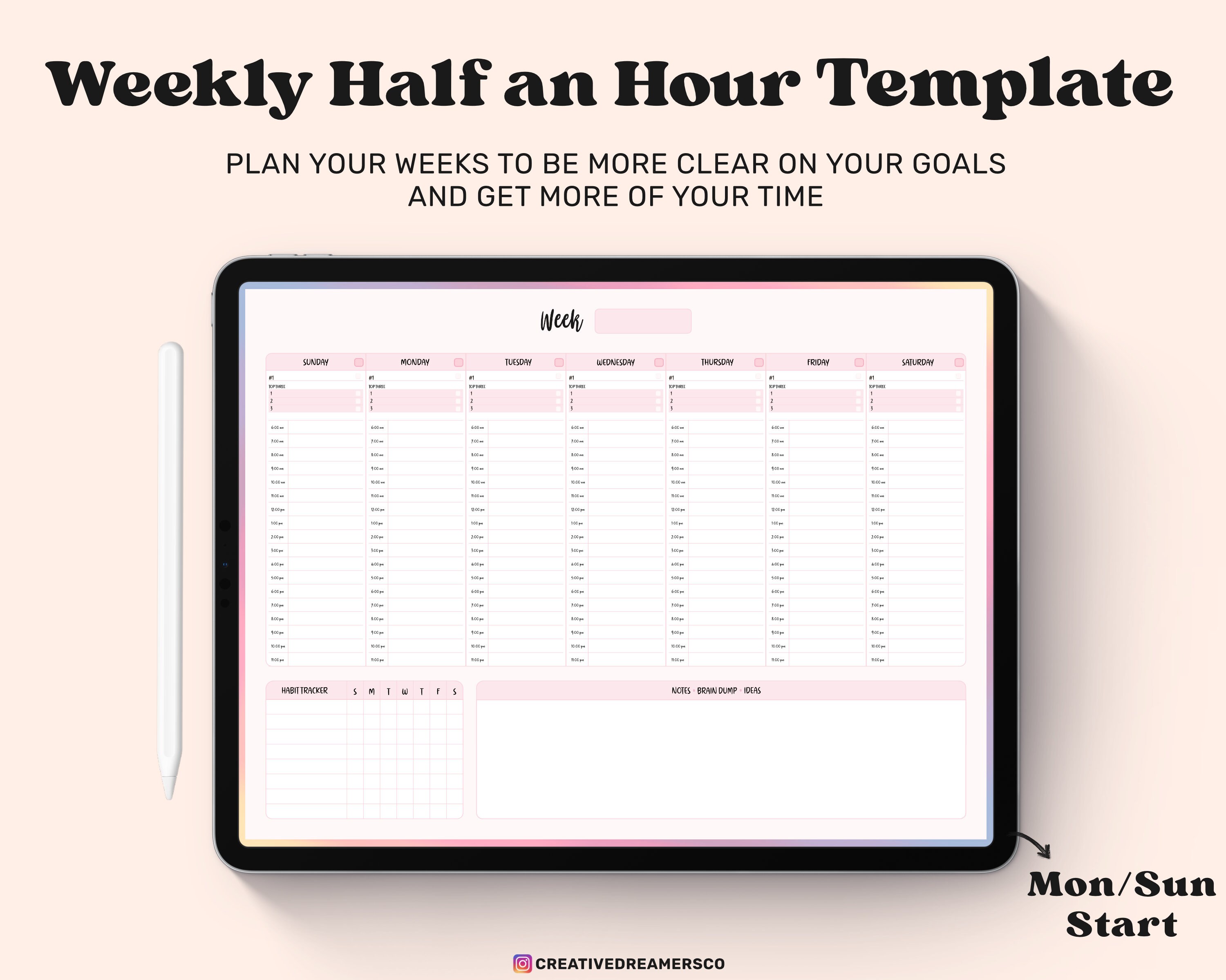 Weekly Planner Goodnotes Template Undated Digital Planner Etsy Weekly Planner Goodnotes Template Undated Digital Planner Etsy