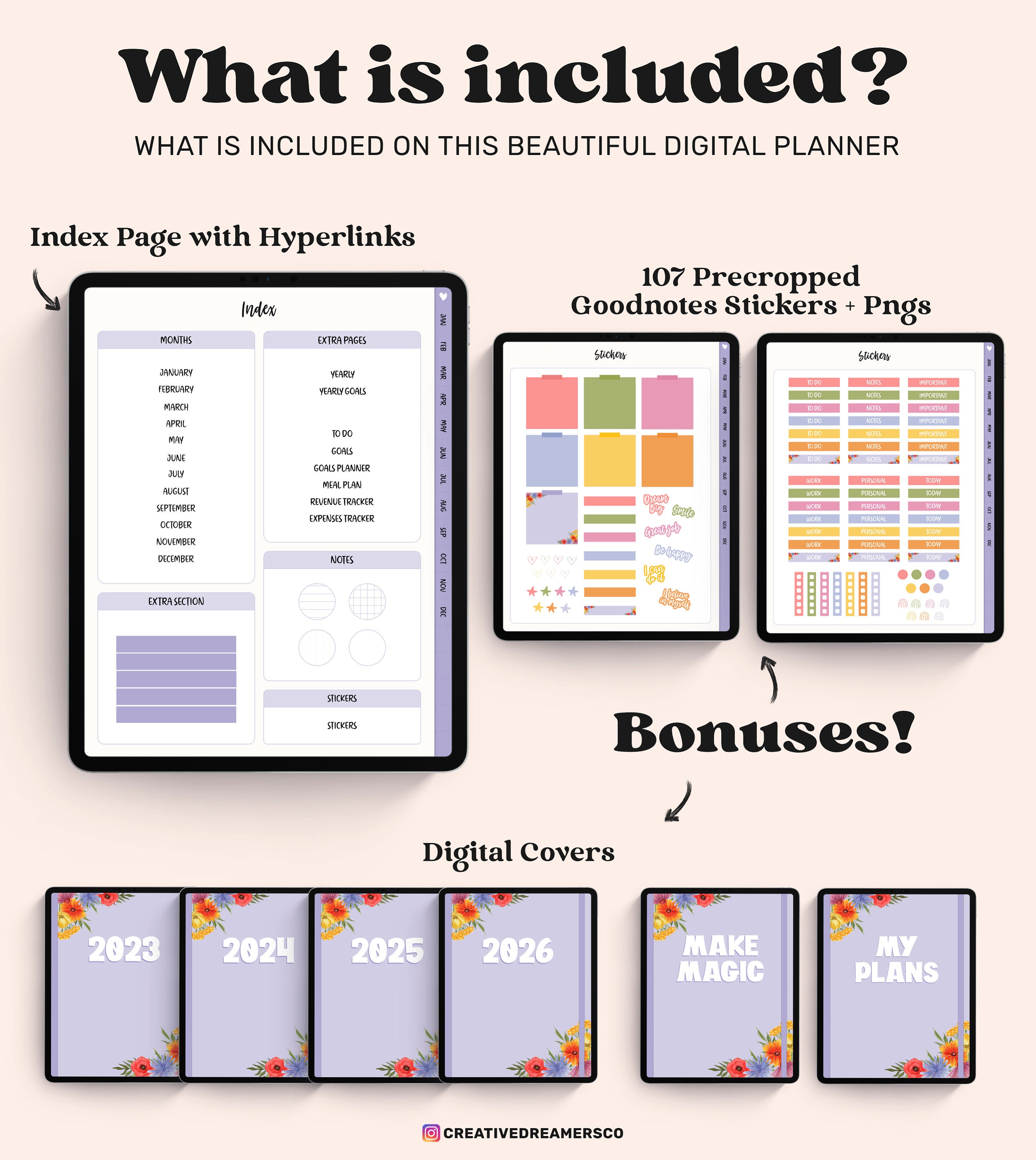 Digital Planner Goodnotes, Adhd Planner, Weekly Monthly Planner ...