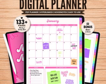 Digital Goodnotes Journal, Weekly Planner, Monthly Planner, Digital Planner, Notability Planner, Goodnotes Stickers, iPad Goodnotes Planner