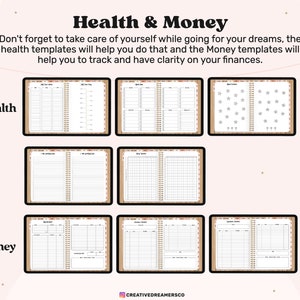 Digital Life Planner Goodnotes, Goal Planner, Vision Board, Digital Stickers, Boho Undated iPad Planner 2026, Digital Journal Template image 8