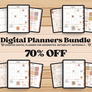 Digital Planner Bundle, Portrait Digital Planner, Monthly Digital Planner, Weekly Planner Digital, Goodnotes Planner, Notability Planner