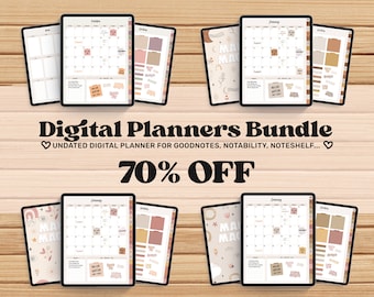 Digital Planner Bundle, Portrait Digital Planner, Monthly Digital Planner, Weekly Planner Digital, Goodnotes Planner, Notability Planner