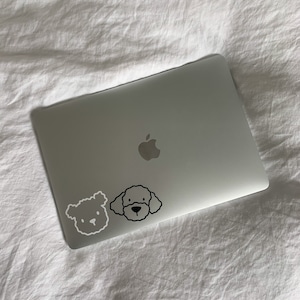 Vivi + Toben Doggo BFF Decals // Poodle and Bichon Frise Laptop Decal/Stickers
