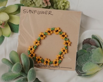 The "SUNFLOWER" Beaded Bracelet