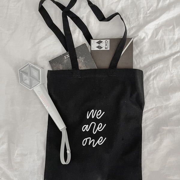 EXO Tote Bag “We Are One” // Kpop Merch Tote for EXOL Resuable Tote