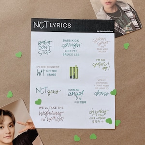 NCT Lyrics Sticker Sheet