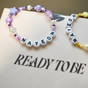 Custom TWICE Member Bracelet for Kpop Fan //Once Twice / K-Pop Accessories / Handmade Bracelet / Ready to Be Tour Merch for Twice Fans