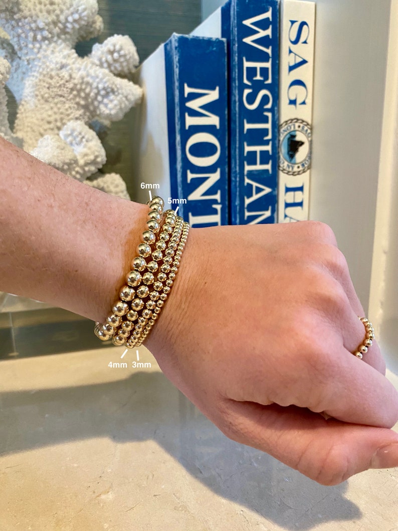 GOLD BALL BRACELETS 14K Gold Filled 3mm 4mm 5mm or 6mm Etsy