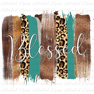 Gesegnet PNG | Gesegnetes Sublimationsdesign | Digitaler Download, Gesegneter Leopard png | Muttertag