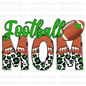 Football Mom PNG, Green Football Design, Football Leopard PNG | Transparent PNG, Hand drawn