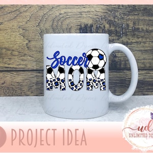 Soccer Mom PNG, Royal Blue Soccer Design, Royal Blue Leopard PNG | Transparent PNG, Hand drawn image 3