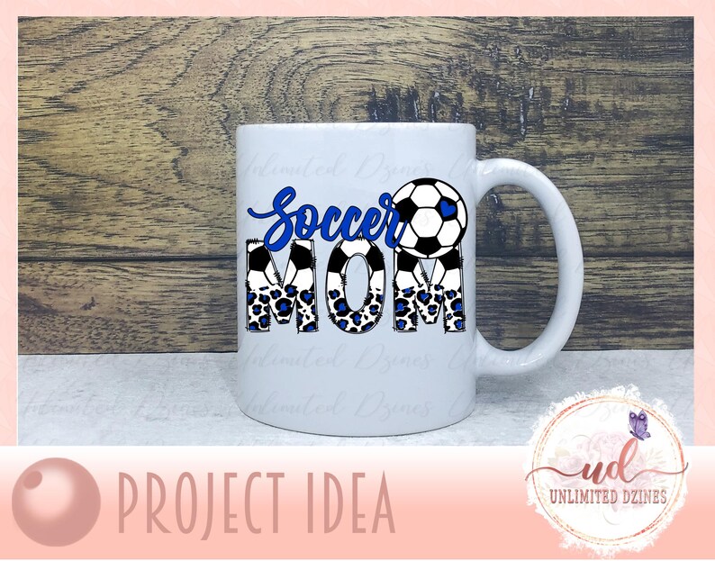 Soccer Mom PNG, Royal Blue Soccer Design, Royal Blue Leopard PNG | Transparent PNG, Hand drawn image 3