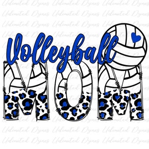Volleyball Mom PNG, Royal Blue Volleyball Design, Volleyball Leopard PNG | Transparent PNG, Hand drawn