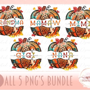 Dankbar Dankbar Gesegnetes Bündel PNG | Kürbis Oma PNG | Digitaler Download, Fall Christian png | Handgezeichnet