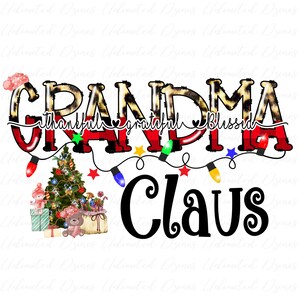 Dankbar Dankbar Gesegnete Oma Claus PNG | Weihnachten Oma PNG | Digitaler Download, Fall Christian png | Handgezeichnet
