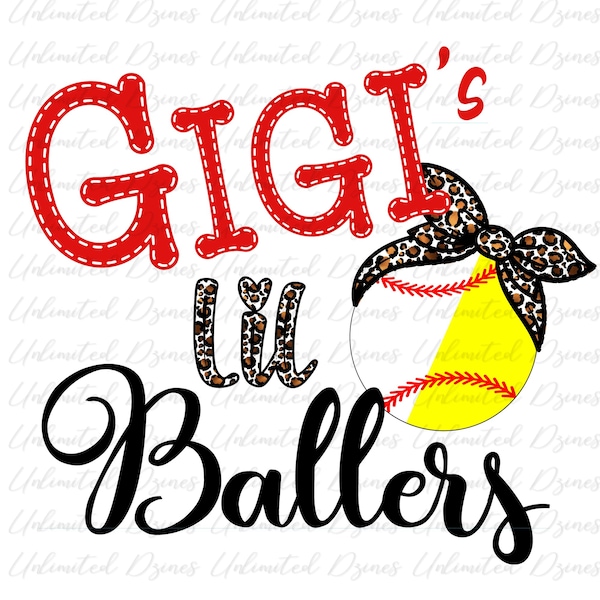 GiGi Lil Ballers PNG, Sublimation Design, Digital Download | Softball, Baseball