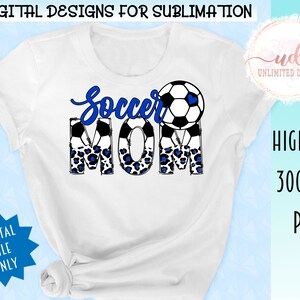 Soccer Mom PNG, Royal Blue Soccer Design, Royal Blue Leopard PNG | Transparent PNG, Hand drawn image 2