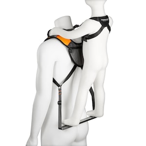 Piggyback Rider Scout Model - Stehender Kinderrucksack für Familienveranstaltungen, Wandern, Camping, Reisen, Freizeitparks-Orange