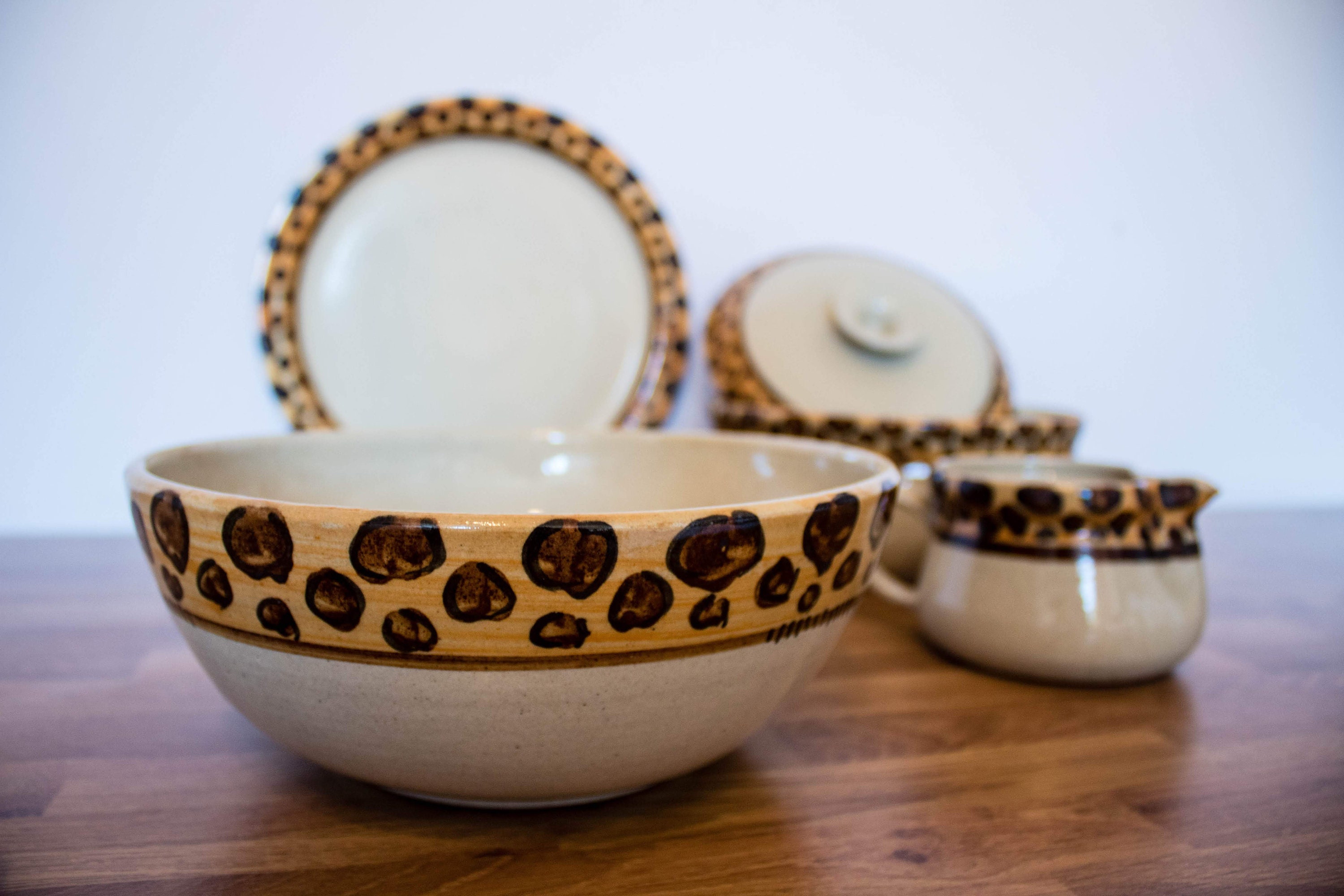 Animal Print Dinner Set, Animal Print Ceramics, Ceramic Dining Room